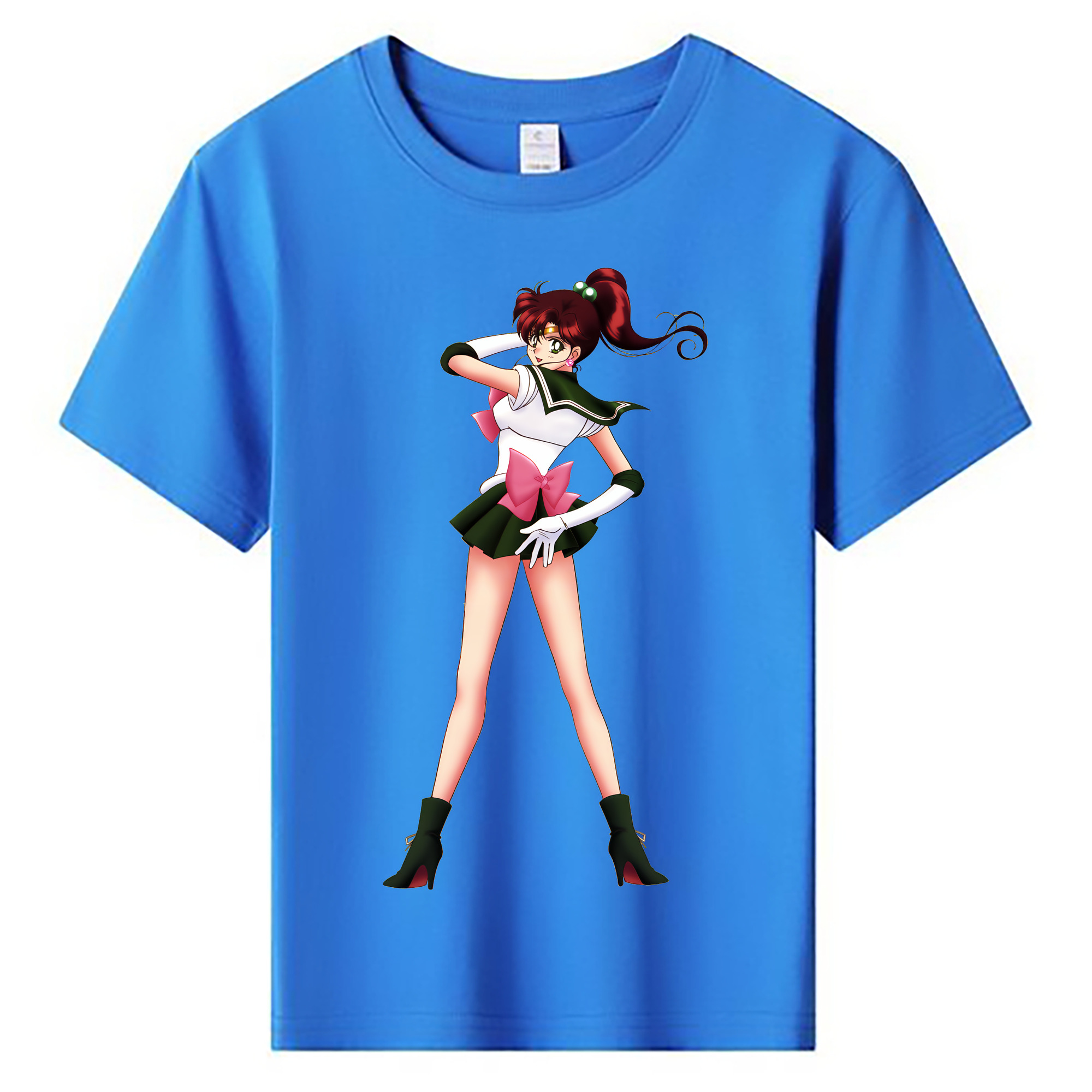（画像用） 美少女戦士セーラームーン 木野 まこと きの まこと Sailor Moon Kino Makoto （セーラージュピター；Sailor Jupiter） 綿100％キッズTシャツ（フロントプリント）